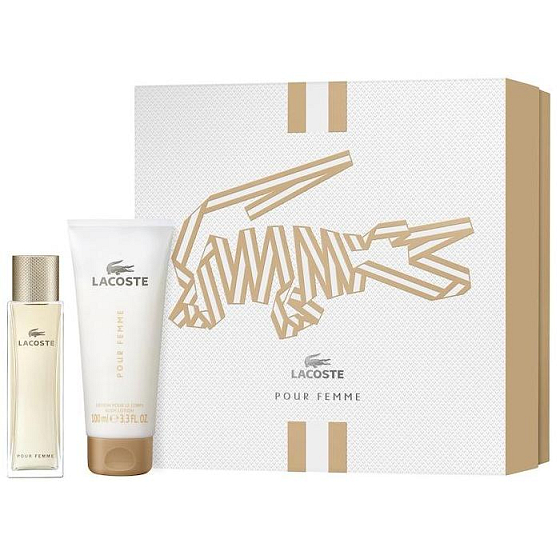Lacoste pour Femme perfumed water for women 50 ml + body lotion 100 ml, gift set