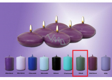 Lima Floating lens candle dark gray 50 x 25 mm 6 pieces