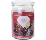 Emocio Black Cherry - Černá třešeň vonná svíčka sklo se skleněným víčkem 453 g 93 x 142 mm