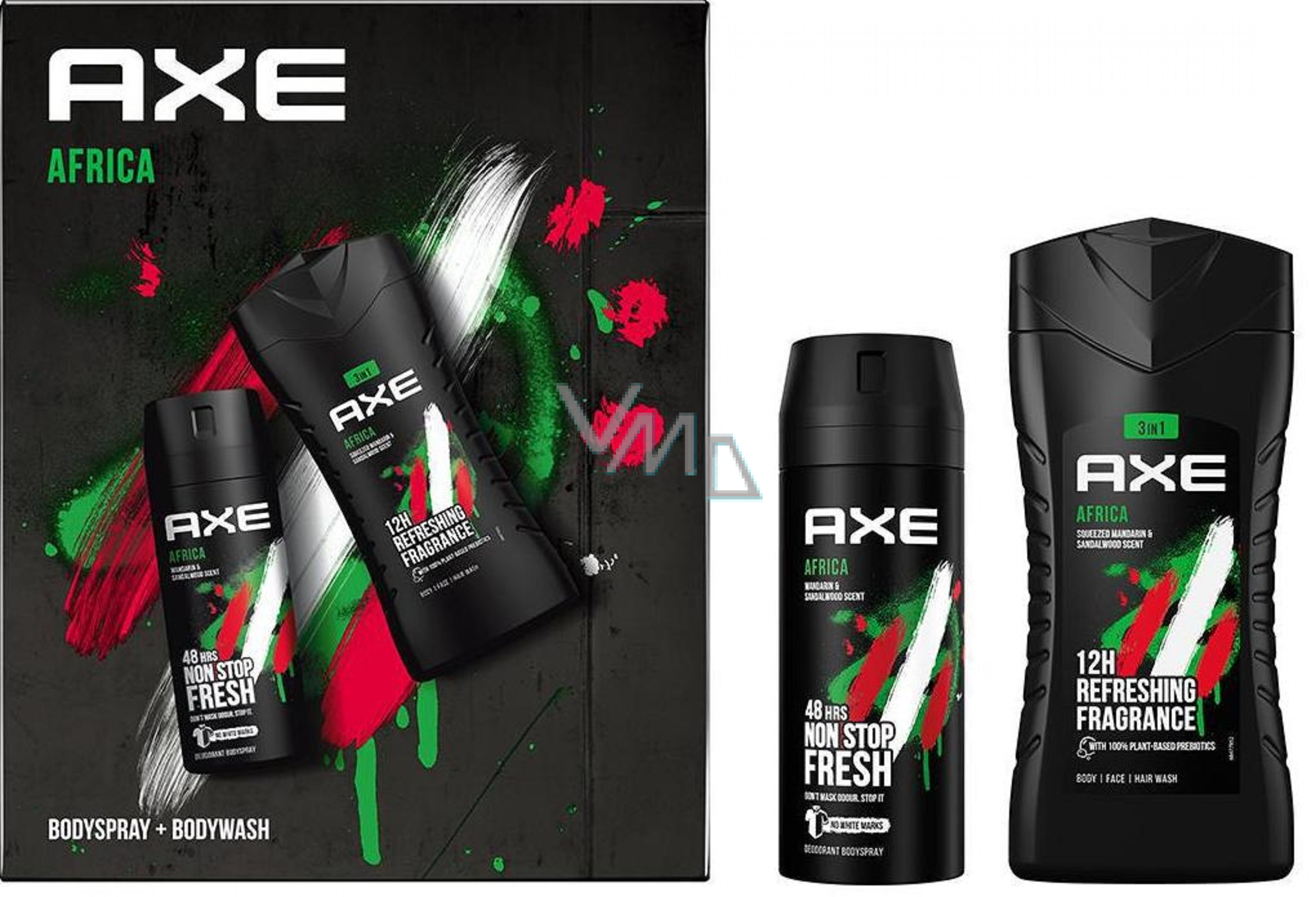 Ax Africa Deodorant Spray 150 Ml 3 In 1 Shower Gel 250 Ml Cosmetic Set For Men Vmd Parfumerie Drogerie