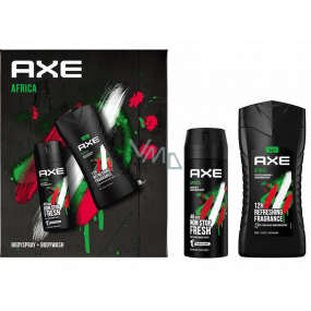Ax Africa deodorant spray 150 ml + 3 in 1 shower gel 250 ml, cosmetic set for men