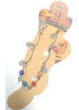 Albi Foot Jewellery Flowers with coloured rhinestones 1 piece