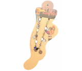 Albi Leg jewellery Stars and flowers with coloured rhinestones 1 piece