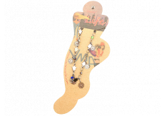 Albi Leg jewellery Stars and flowers with coloured rhinestones 1 piece