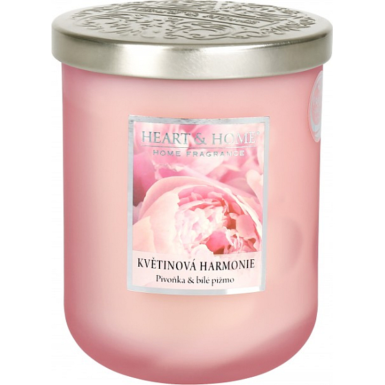 Heart & Home Floral Harmony Soy scented candle large burns up to 70 hours 340 g