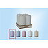 Lima Frost effect metal candle purple cylinder 50 x 100 mm 4 pieces