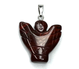 Jasper Angel, angel wings pendant natural stone hand cut 25 x 21 x 5 mm, stone of positive energy