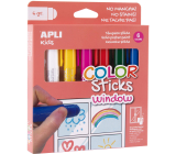 Apli Color Sticks Window colours for glass 6 x 6 pieces, set