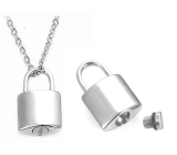 Commemorative, memorial urn pendant, Waterproof lock, Stainless steel 15 x 26 cm