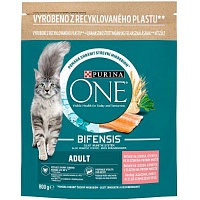 Purina One Adult cat food with salmon and whole grains, 800 g