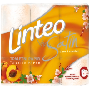 Linteo Satin Care and Comfort toilet paper Peach 2 ply 180 snippets 9 pieces