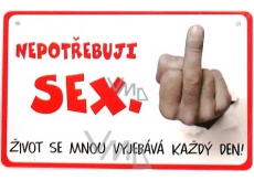 Nekupto Humor in the Czech Republic humorous sign 15 x 10 cm 1 piece