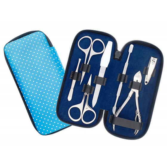 Dup Manicure Dot Blue 7-piece 17.5 x 8 x 2cm pattern 4402/5368