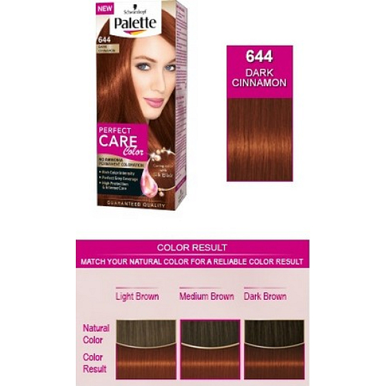 Schwarzkopf Palette Perfect Color Care hair color 644 Dark cinnamon
