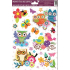 Non-adhesive window film with flower and ladybug on the left with owls 30 x 20 cm