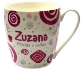 Nekupto Twister mug named Zuzana pink 0.4 liter