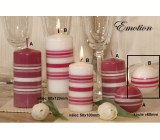 Lima Fresh Line Emotion scented candle white - pink stripes ball diameter 60 mm 1 piece