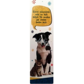 Albi Paper bookmark - Black and white dog