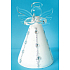 Glass white angel for standing 8 cm