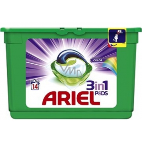 Ariel 3in1 Color gel capsules for washing clothes protect and enliven the colors of 14 pieces 418.6 g