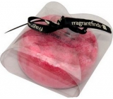 Fragrant Raspberry Massage Glycerine Soap with Sponge Filled with Fresh Raspberries in Burgundy 200 g