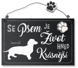 Nekupto Pets wooden sign Dachshund 155 x 98 x 5 mm