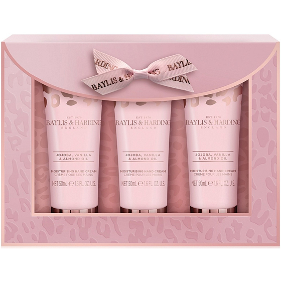 Baylis & Harding Jojoba, Vanilla and Almond oil hand cream 3 x 50 ml, cosmetic set