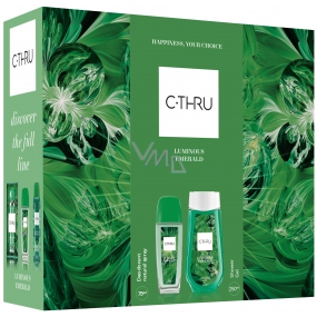 C-Thru Luminous Emerald deodorant glass for women 75 ml + shower gel 250 ml, cosmetic set