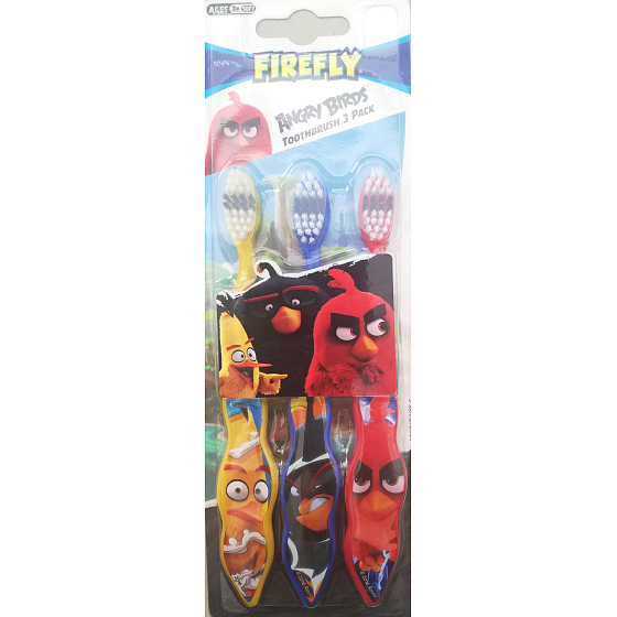 Angry Birds Soft toothbrush for children 3 pieces