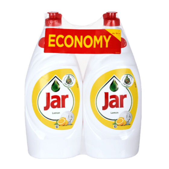 Jar Lemon Hand dishwashing detergent Duopack + sponge 2 x 650 ml