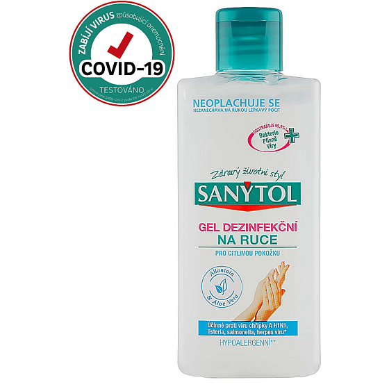 Sanytol Sensitive disinfectant hand gel, moisturizing, kills viruses and bacteria 75 ml (AH1N1)