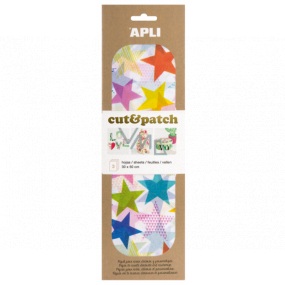 Apli Cut & Patch paper for napkin technique Stars colored 30 x 50 cm 3 pieces