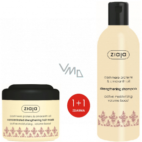 Ziaja Kashmir treatment with amaranth oil strengthening hair mask 200 ml + hair shampoo 300 ml, duopack