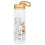 Albi Glass Bottle with Bamboo Lid Poppy 500 ml