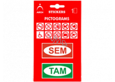 Arch Information pictograms Here and There in a blister 9.5 x 16.5 cm