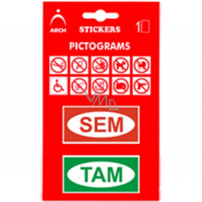 Arch Information pictograms Here and There in a blister 9.5 x 16.5 cm