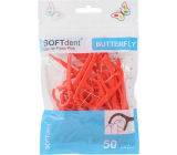 Soft Dent Butterfly dental toothpicks with 50 pieces of floss