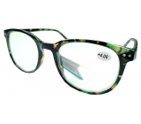 Berkeley Reading glasses +4.0 plastic tabby green-brown 1 piece MC2198