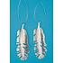 Feather for hanging Silver 10 cm 2 pieces