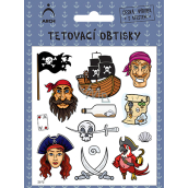 Arch Tattoo decals with certificate for children 02 Pirates 14 x 11 cm