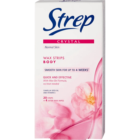 Opilca Strep Crystal waxing strips for body 20 pieces + waxing napkin 4 pieces