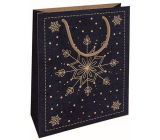 Nekupto Gift kraft bag 25 x 8 x 19 cm Christmas blue star