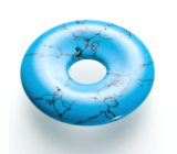 Tyrkenite blue Donut natural stone 30 mm, stone of young people, looking for a life goal