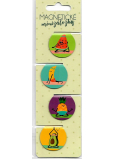 Albi Magnetic Mini Yoga Fruit Folders, diameter 3 cm 4 pieces