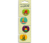 Albi Magnetic Mini Yoga Fruit Folders, diameter 3 cm 4 pieces