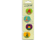 Albi Magnetic Mini Yoga Fruit Folders, diameter 3 cm 4 pieces