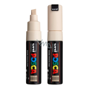 Posca Universal acrylic marker with wide, cut tip 8 mm Beige PC-8K