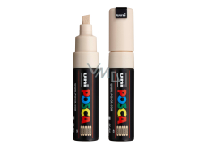 Posca Universal acrylic marker with wide, cut tip 8 mm Beige PC-8K