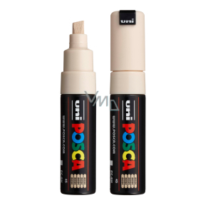 Posca Universal acrylic marker with wide, cut tip 8 mm Beige PC-8K