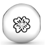 Charm Sterling silver 925 Shiny four-leaf clover for luck, stopper, clip bead for bracelet nature